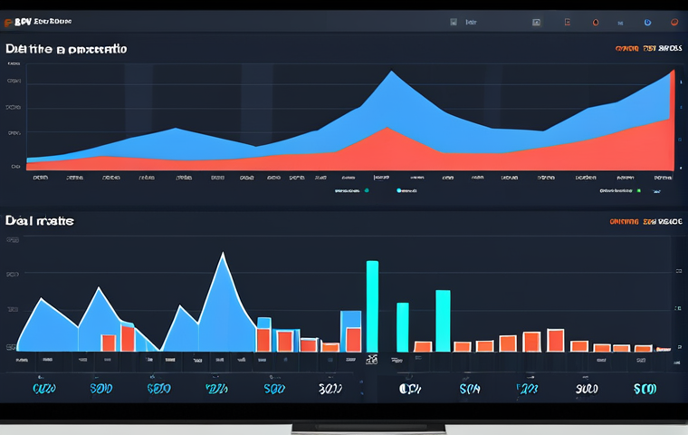 **
A vibrant data dashboard displaying real-time analytics. The dashboard showcases various charts and graphs representing website traffic, social media engagement, and sales figures. Emphasize key performance indicators (KPIs) like click-through rates and conversion rates. In the background, subtle imagery hints at an e-commerce website interface. The overall feel is modern, clean, and data-driven. The style should be high-tech and visually appealing.
**