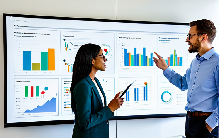 Interdisciplinary Communication**
"A diverse team of professionals (data scientist, engineer, business analyst) collaborating around a whiteboard covered in charts and graphs, engaged in a discussion, modern office setting, fully clothed in business casual attire, appropriate content, safe for work, perfect anatomy, natural proportions, professional setting, well-lit, high quality."
**