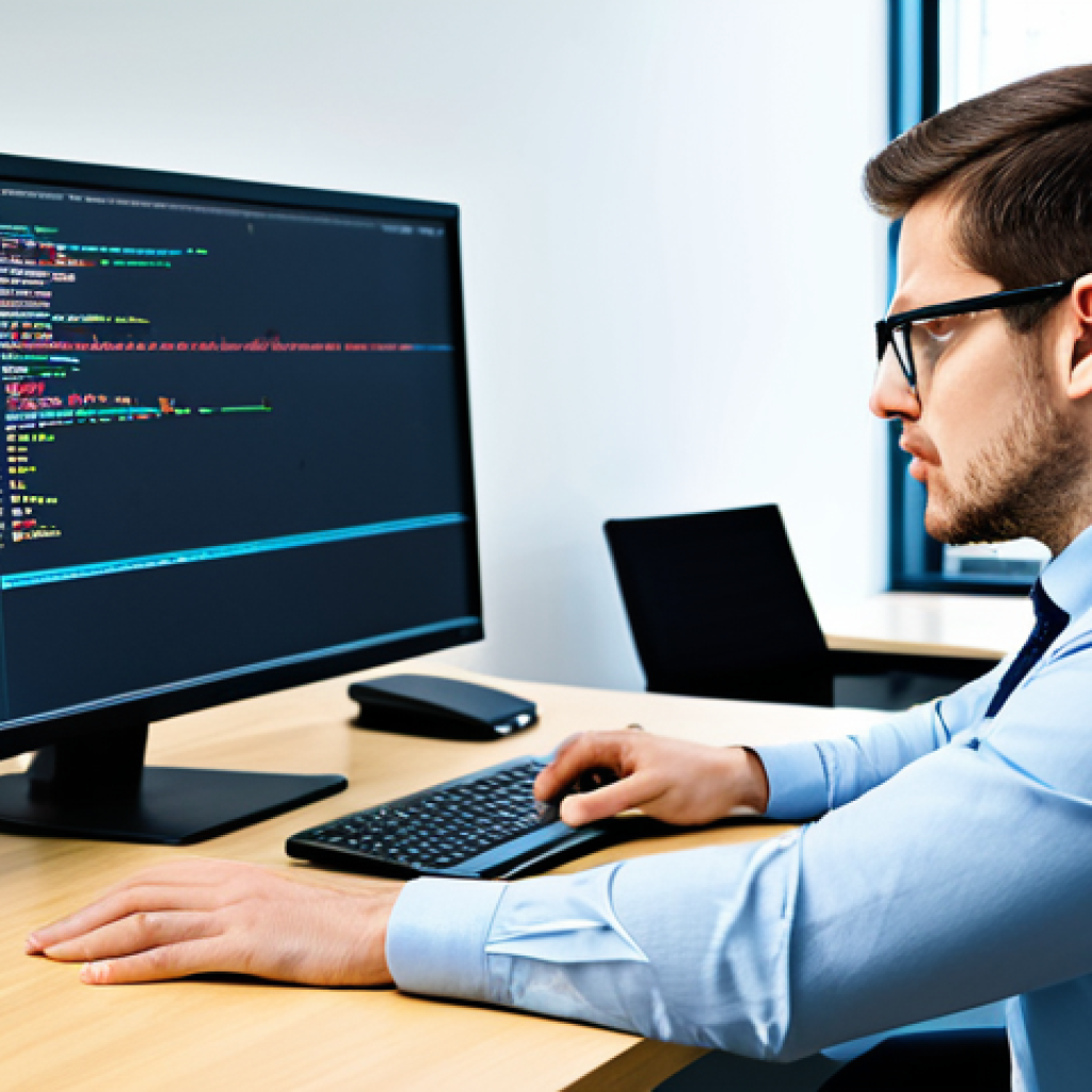 빅데이터 기술자의 워라밸 유지 방법 - Time-Boxing in a Modern Office**
"A software engineer in a brightly lit, modern office, fully cloth...