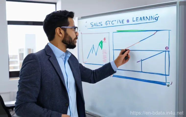 빅데이터 기술자의 분석 결과 발표 스킬 - **Image Prompt: Dynamic Data Visualization in a Modern Boardroom**
    "A diverse group of five busi...