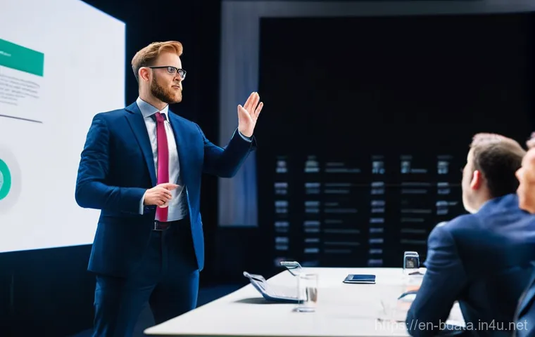 빅데이터 기술자의 분석 결과 발표 스킬 - **Image Prompt: Storytelling Data Through Analogy in a Collaborative Setting**
    "A friendly and a...