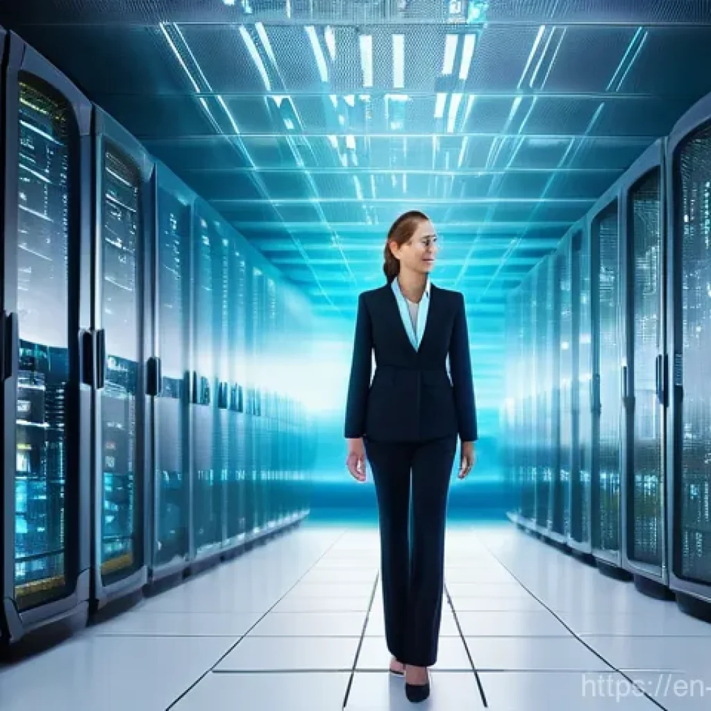 빅데이터 실무에서 데이터 백업 관리 사례 - **Prompt:** A highly detailed, dramatic image featuring a skilled female data architect in her late ...