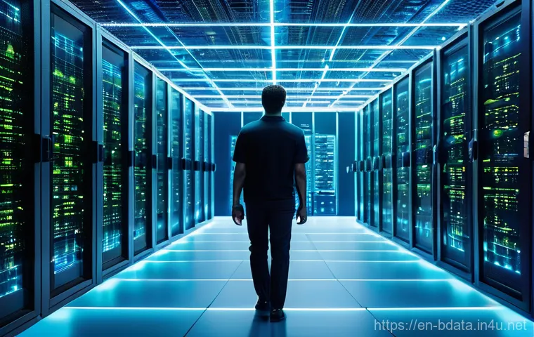 빅데이터 실무에서 데이터 백업 관리 사례 - **Prompt:** A highly detailed, dramatic image featuring a skilled female data architect in her late ...