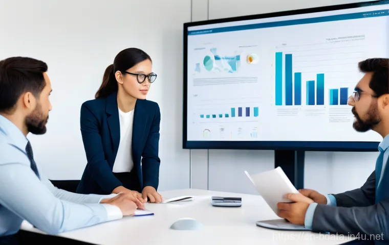 빅데이터 기술자의 학술 발표 준비 가이드 - **A data scientist uncovering a compelling story within complex datasets.** A focused male data scie...