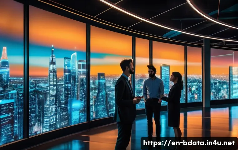 빅데이터 기술자의 데이터 공유 방법 - **Prompt:** A diverse team of male and female big data engineers, dressed in smart casual business a...