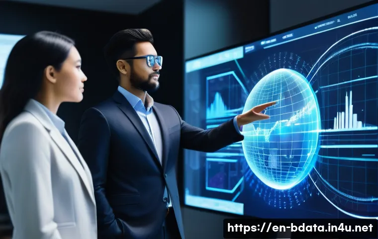 빅데이터 업계 최신 트렌드 - **Prompt:** A diverse group of data scientists and business analysts, both male and female, of varyi...