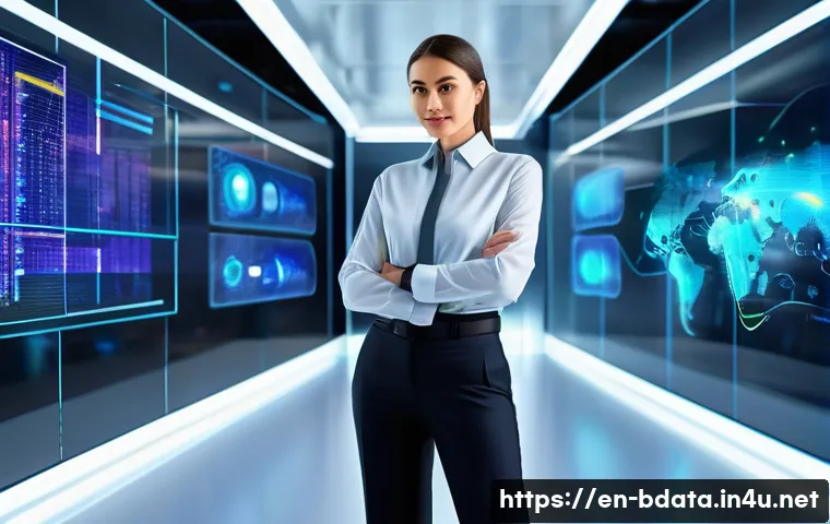 빅데이터 기술자의 경력개발 코칭 사례 - **Prompt:** A highly detailed digital painting depicting a confident big data engineer (male or fema...