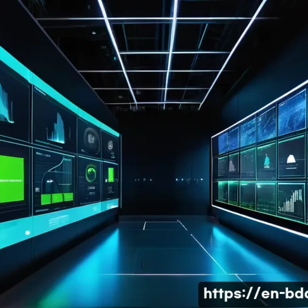 빅데이터와 데이터 소스의 다양성 관리 - A futuristic data operations center bustling with activity, featuring diverse digital screens displa...