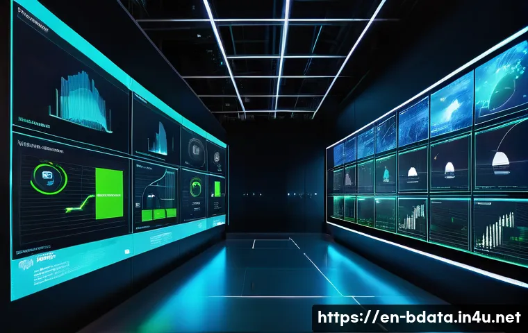 빅데이터와 데이터 소스의 다양성 관리 - A futuristic data operations center bustling with activity, featuring diverse digital screens displa...