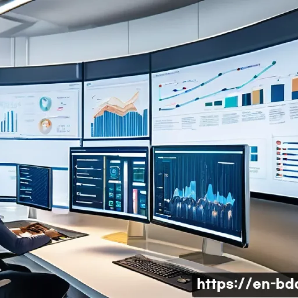 빅데이터 기술자와 대용량 데이터 처리 기술 - A modern data engineering workspace with diverse professionals collaborating around large transparen...