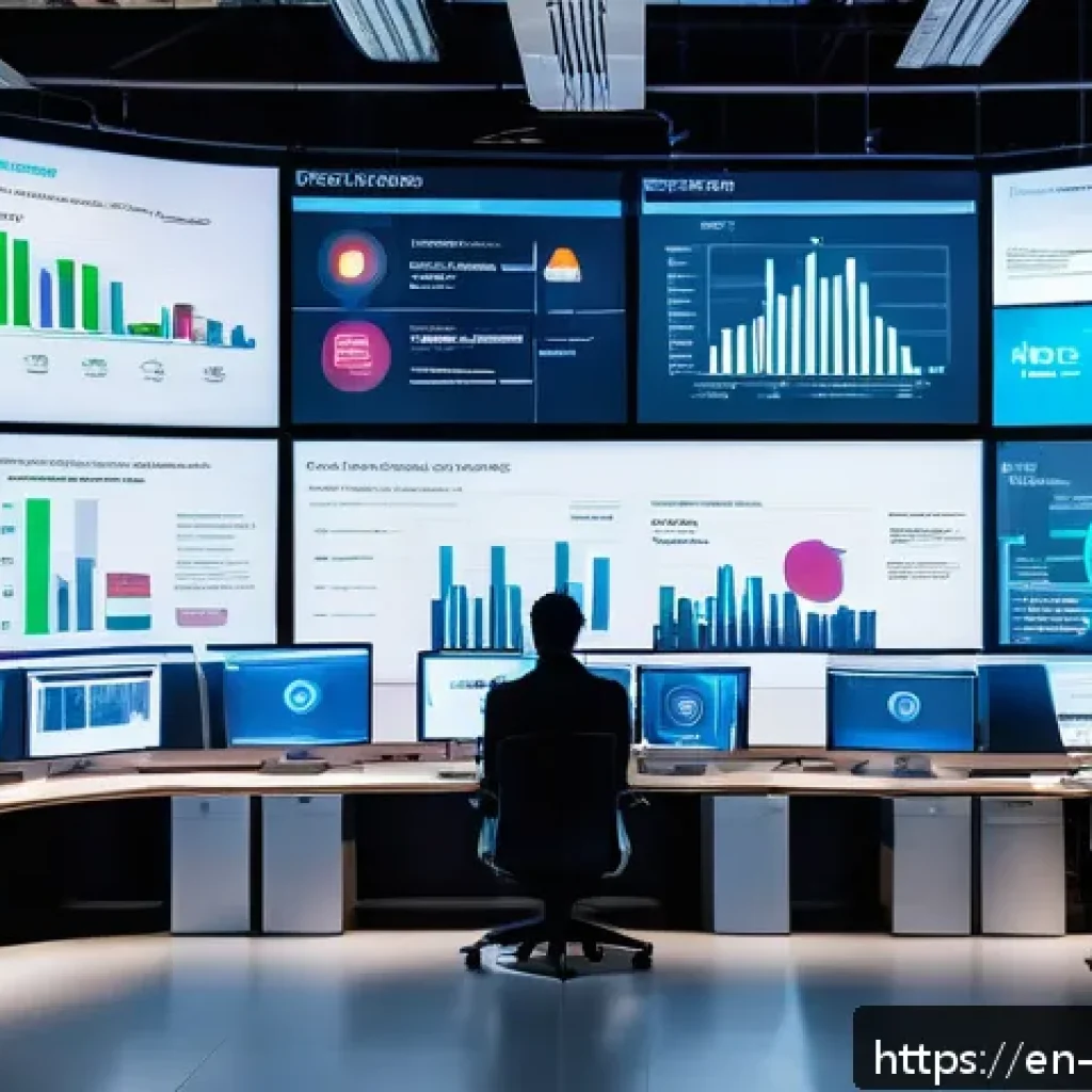 빅데이터 기술자와 데이터 시각화의 중요성 - A high-tech data engineering workspace showcasing a sophisticated real-time data pipeline in action:...