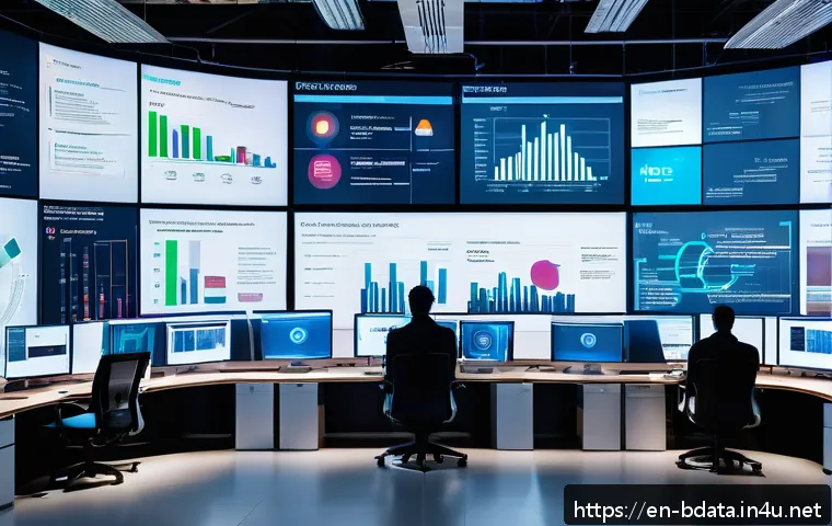 빅데이터 기술자와 데이터 시각화의 중요성 - A high-tech data engineering workspace showcasing a sophisticated real-time data pipeline in action:...